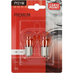 Carpoint Λάμπα Αυτοκινήτου Πορτοκαλί Premium 12V PY21W 2τμχ. (0760103)