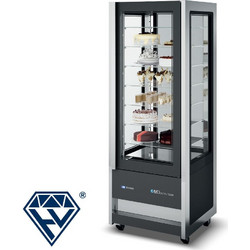 Isa CRISTAL TOWER 75 RV TB/TN BLACK Βιτρίνα κατάψυξη-συντήρηση πανοραμική 565 lt