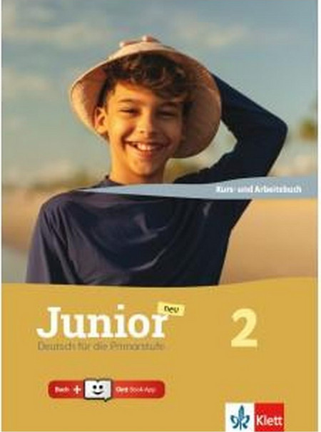Junior neu 2, Kurs- und Arbeitsbuch mit Audios und Videos online + Klett Book-App-Code