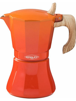 Oroley Petra Μπρίκι Espresso 6Cups Πορτοκαλί