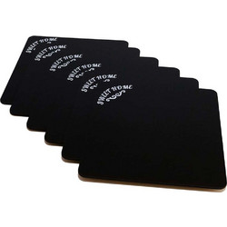 Σουπλά (Σετ 6Τμχ) 283PLN1108 27x25x0,3cm Black Hermia Mdf,Ξύλο