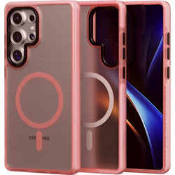 Θήκη Samsung Galaxy S25 Ultra Spacecase Hybrid Fusion Mag Ημιδιάφανη Σκληρή με MagSafe - Pink (5905719114329)