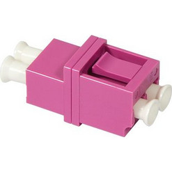 Fiber optic LC/LC duplex coupler without flange violet (156170F)