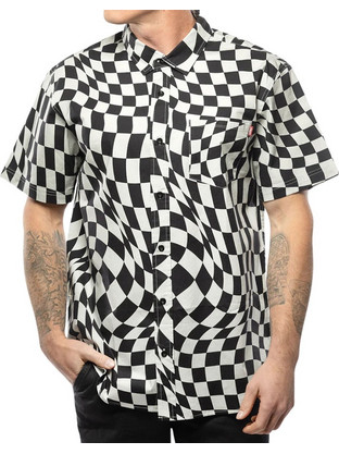 FASTHOUSE TRIP BUTTON UP SHIRT BLACK/WHITE
