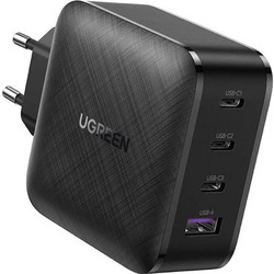 Ugreen CD224 Φορτιστής Χωρίς Καλώδιο με Θύρα USB-A & 3 Θύρες USB-C 65W Power Delivery & Quick Charge 4.0 Black