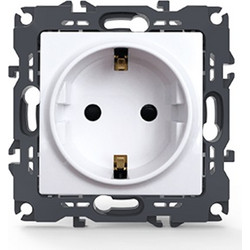 Aca PRIME ΠΡΙΖΑ ΣΟΥΚΟ ΑΣΦΑΛΕΙΑΣ 1x2P+E 16A 250VAC IP20 ΛΕΥΚΗ