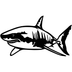 Διακοσμητικό Τοίχου Shark 891TNL3215 70x36cm Black Wallity Μέταλλο