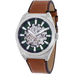 Fossil Everett Ανδρικό Ρολόι Αυτόματο με Καφέ Δερμάτινο Λουράκι ME3261