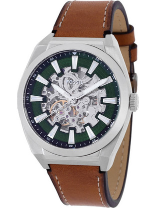 Fossil Everett Ανδρικό Ρολόι με Καφέ Δερμάτινο Λουράκι ME3261