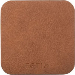 Estia Σουβέρ Allure PVC Σετ 4τμχ 10x10cm Καφέ 07-32401