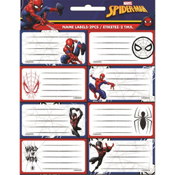 GIM ΕΤΙΚΕΤΕΣ ΣΧΟΛΙΚΕΣ 2τμχ SPIDERMAN 777-50246