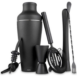 Σετ Σέικερ για Κοκτέιλ MikaMax Cocktail Shaker Set από Ανοξείδωτο Ατσάλι - Black (8719481358129)