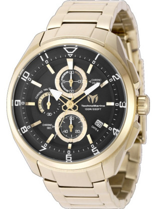 TechnoMarine Ocean Chronograph Ανδρικό Ρολόι Χρονογράφος με Μαύρο TM-318120