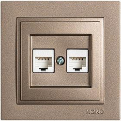 ΠΡΙΖΑ DATA CAT 6 RJ 45 ΔΙΠΛΗ LIGHT FUME EUROLAMP - 152-10541
