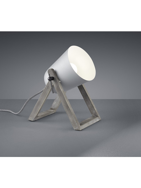 Trio Lighting R50721011 Πορτατίφ Ε27 Λευκό Γκρι Φ19.5xΥ21cm