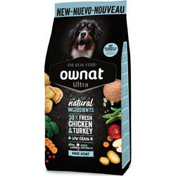 Ownat Ultra Maxi Adult Low Grain with Chicken & Turkey 12kg