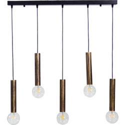 Heronia Lighting Κρεμαστό Φωτιστικό Οροφής Ράγα Πολύφωτο E27 Μπρονζέ 34-0206