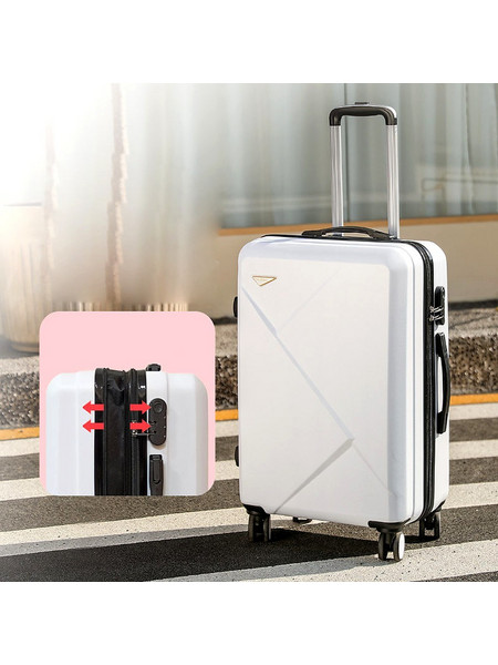 Βαλίτσα Καμπίνας Carry-On 20" - Μ35xΠ22xΥ53cm - ABS Υλικό - Επεκτεινόμενη +5cm - 8x Ροδάκια Spinner Wheels 360 - Άσπρο