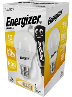 Energizer Λάμπα LED 8.2w για Ντουί E27 Θερμό Λευκό 806lm 3000k