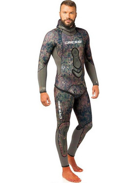 Cressi Sub Seppia Ολόσωμη Στολή Κατάδυσης Ξυρισμένη Neoprene με Επιστήθιο για Ψαροντούφεκο 3.5mm