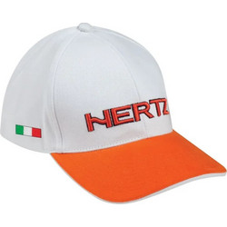 Hertz Ανδρικό Καπέλο Jockey Υφασμάτινο Λευκό