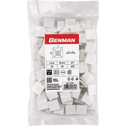 Βάσεις Δεματικών Αυτοκόλλητες 19 x 19 mm Benman (70874)