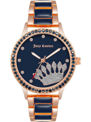 Juicy Couture Γυναικείο Ρολόι με Μαύρο Ροζ Χρυσό Μεταλλικό Μπρασελέ JC/1334RGNV