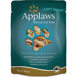 Applaws Adult Fillets with Tuna, Anchovy & Seaweed in Broth 70gr