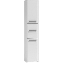 Topeshop S33 Στήλη Μπάνιου Δαπέδου Ξύλινη Λευκή