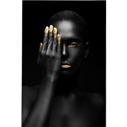 Γυάλινος πίνακας African Black + Gold 80x120cm Schuller 978153