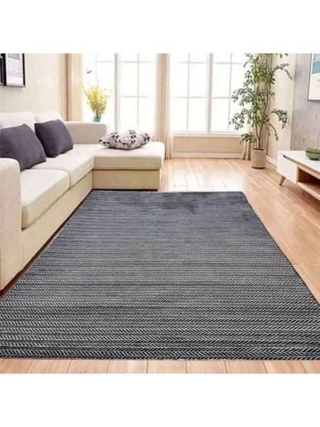 Χαλί Ανάγλυφο με Σχέδιο Μαύρο Γκρι 200x290cm