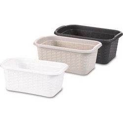 Καλάθι Πολλαπλών Χρήσεων Rattan Style Ορθογώνιο Σε 3 Χρώματα 2lt 24x15x10cm Σετ 3 Τεμαχίων