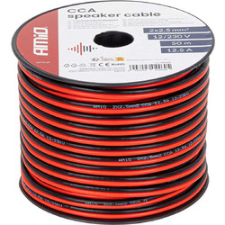 Amio - Δίδυμο Καλώδιο CCA 2x2,5mm 50m - 1 τεμ. (04460/AM)