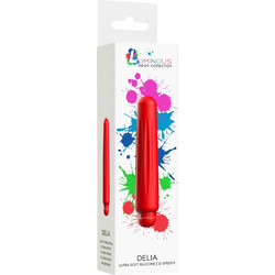 Luminous ABS Bullet Delia Vibrator Δονητής Bullet Κόκκινος