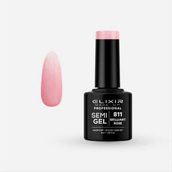 Elixir Semigel 811 Brilliant Rose Ημιμόνιμο Βερνίκι Νυχιών 8ml