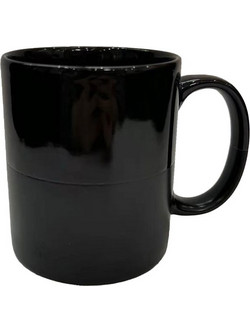 BOLD ΚΟΥΠΑ 8x8x10cm NEW BONE CHINA ΜΑΥΡΟ 6τμχ