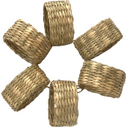 SIFNOS ΔΑΧΤΥΛΙΔΙΑ ΠΕΤΣΕΤΑΣ ΦΑΓΗΤΟΥ 5x5x3cm SEAGRASS ΦΥΣΙΚΟ 6τμχ