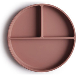 Mushie Πιάτο Σιλικόνης με Χωρίσματα Cloudy Mauve