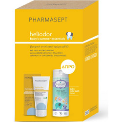 Pharmasept Heliodor Baby Sun Cream Care SPF50 100ml + Baby Care Mild Bath 250ml