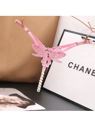 Sexy Pearl Underwear String Pink