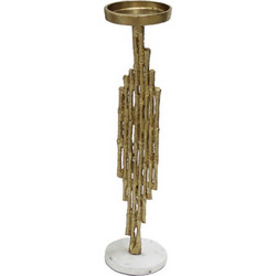 REED 42,5 ΚΗΡΟΠΗΓΙΟ 10x10x43cm ΑΛΟΥΜΙΝΙΟ ΧΡΥΣΟ ANTIQUE ΛΕΥΚΟ ΜΑΡΜΑΡΟ