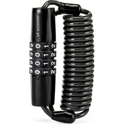 Wozinsky WBN-01R bicycle lock for a bicycle helmet, waterproof, 4-digit combination - black