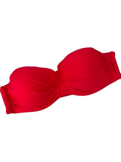 Γυναικείο Strapless Bikini Top σε Κόκκινο χρώμα Κόκκινο