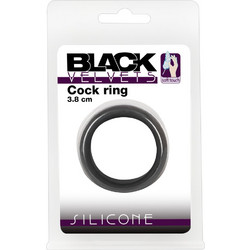 Velvets Silicone Cock Ring 3.8cm Δαχτυλίδι Πέους Σιλικόνης 3.8cm Μαύρο