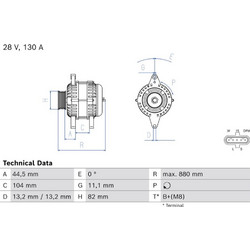 Bosch Γεννήτρια - 0 986 084 800