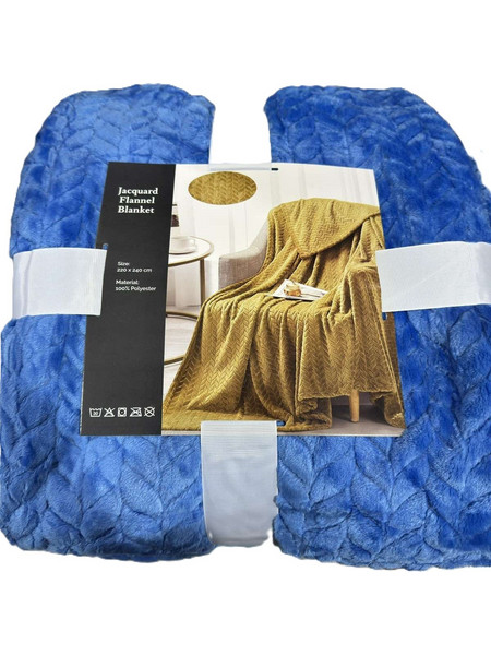 Κουβέρτα 220x240 Υπέρδιπλη 320gsm Fleece Palatex Tango- Blue