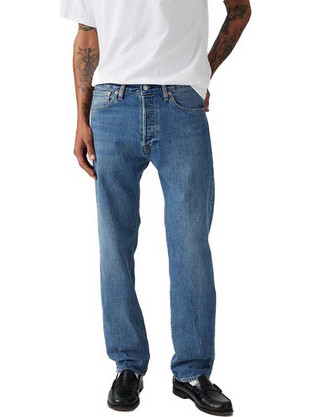 Levi's 501 (R) Ανδρικό Τζιν Παντελόνι Ελαστικό Κανονική Εφαρμογή Μπλε 00501-3649