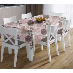 Καρέ Αλέκιαστο 90x90 Circles 469 Coral DimCol