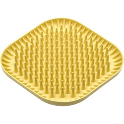 Fiboo Slow Feeder Fiboowl Spiky Yellow 19cm - Αντιολισθητικό Πατάκι Μπολ για Γάτες & Μικρές Φυλές Σκύλων