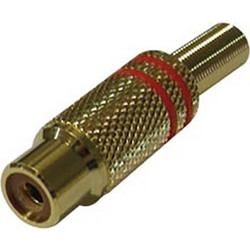 RCA ΘΗΛΥΚΟ ΚΑΛΩΔΙΟΥ ID5mm ΕΠΙΧΡΥΣΟ ΚΟΚΚΙΝΟ RJ221G ULTIMAX (ΣΕΤ ΜΕ 5)